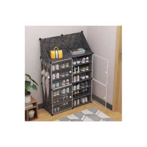 Rangement de Chaussures Plastique Cube -6 Cubes Divisés en 2i