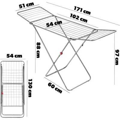 Sèche-linge avec pieds antidérapants, sèche-linge à ailes