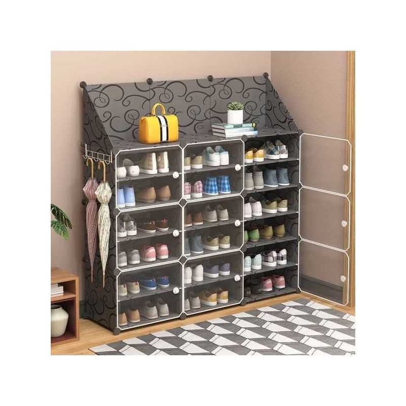 Rangement Chaussures cube plastique 36 paires