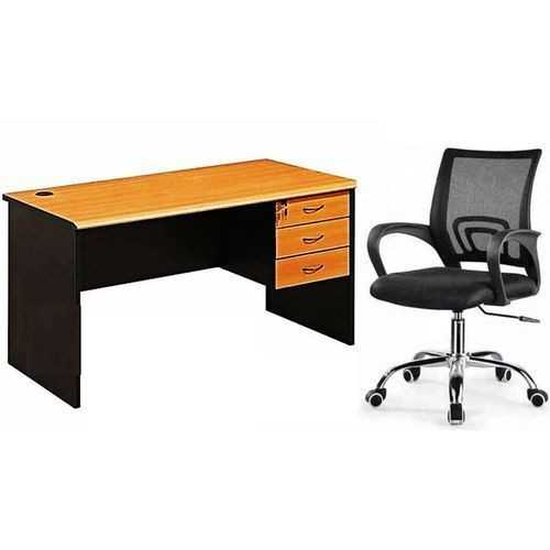 Ensemble : Table de Bureau + Chaise Fauteuil - Noir