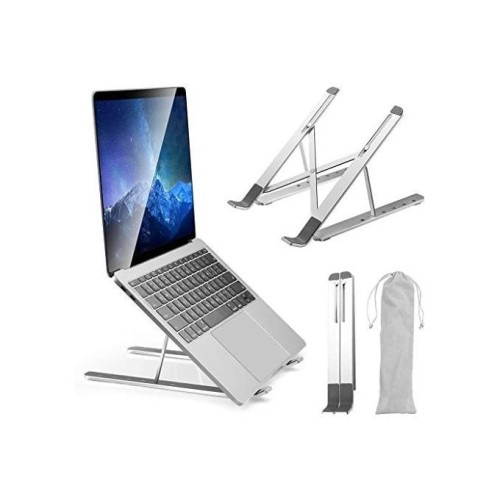 Support ordinateur _ aluminium - gris