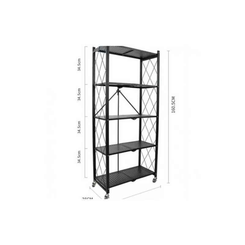 Vente flash Étagère en fer 5 étages avec roues - cuisine, couloir etc…