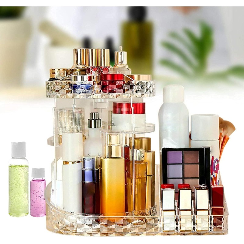 Rangement de Maquillage Plateau Rotatif à 360 degrés