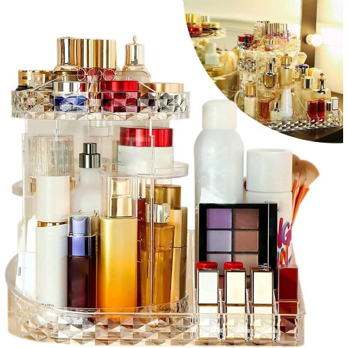 Rangement de Maquillage Plateau Rotatif à 360 degrés 2