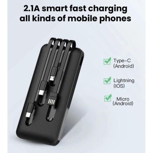 Chargeur 4 in1 Câbles intégrés 10000mAh Power Bank 2