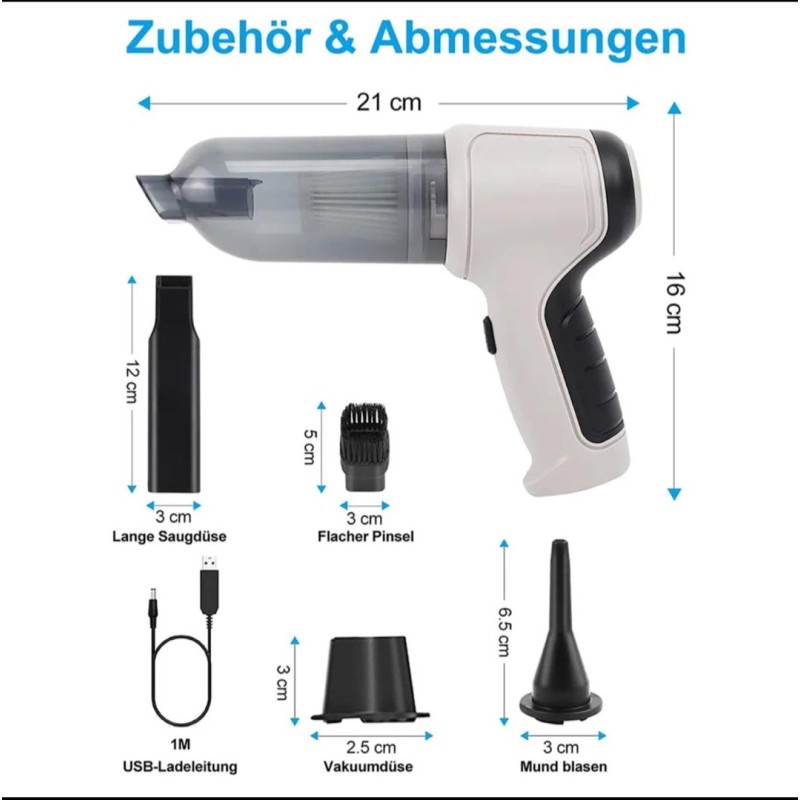 Aspirateur portable sans fil – multifonctionnel