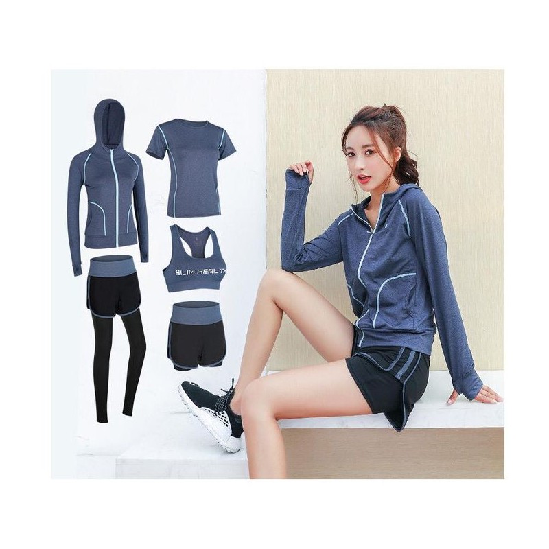 Ensemble Sport 5 pièces pour Femmes- Tenue de Sport