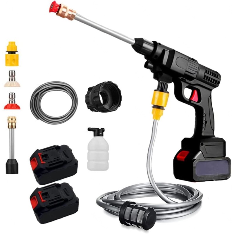 Pistolet de Lavage sans Fil- Haute Pression Avec 2 Batteries 48v