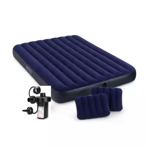 Matelas Gonflable 2 Places + 2 coussins + gonfleur manuel gonfleur électrique