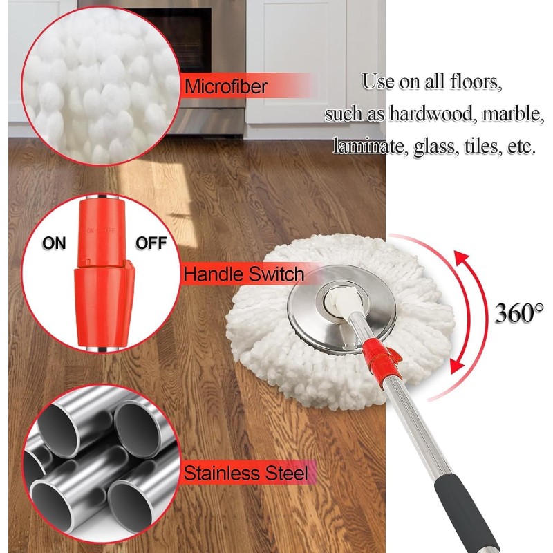 Ensemble nettoyage sol, Seau avec essoreuse -Vert