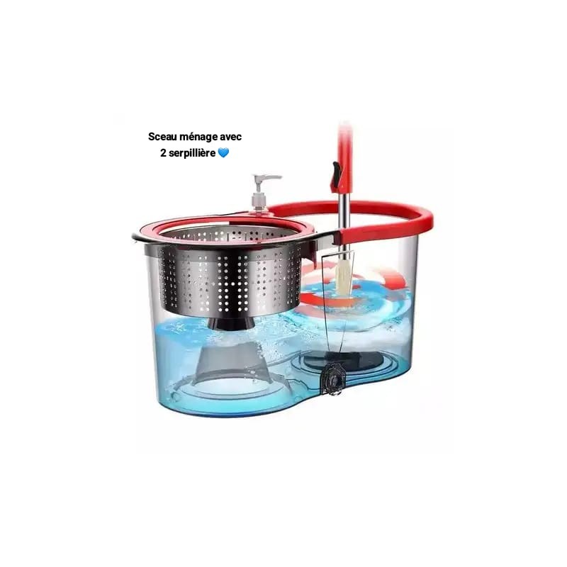 Ensemble nettoyage sol, Seau avec essoreuse -Vert