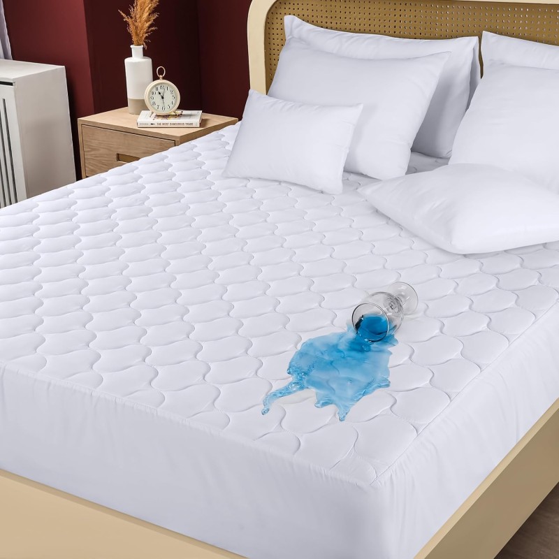 Vente flash Drap Housse Protection Matelas 3places (double lit) - Protège Matelas