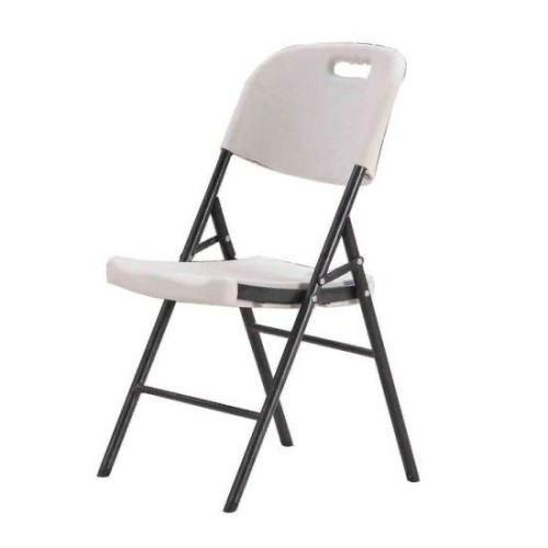 Chaises pliantes en plastique blanc- camping en plein air -  de pique-nique