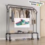 Penderie porte-manteau étendoir + 10 cintres