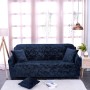 Housse de canapé lourde Velvet Bleu de nuit  très extensible 6 Places (3-2-1)