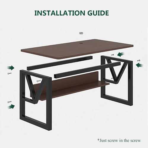 Bureau d'ordinateur pour deux personnes, table de jeu à domicile, bureau de chambre simple et moderne 2