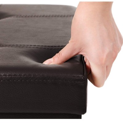 BLACK F Pouf Coffre et Rangement noir