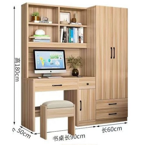 Armoire Moderne combinée avec coiffeuse ou bureau